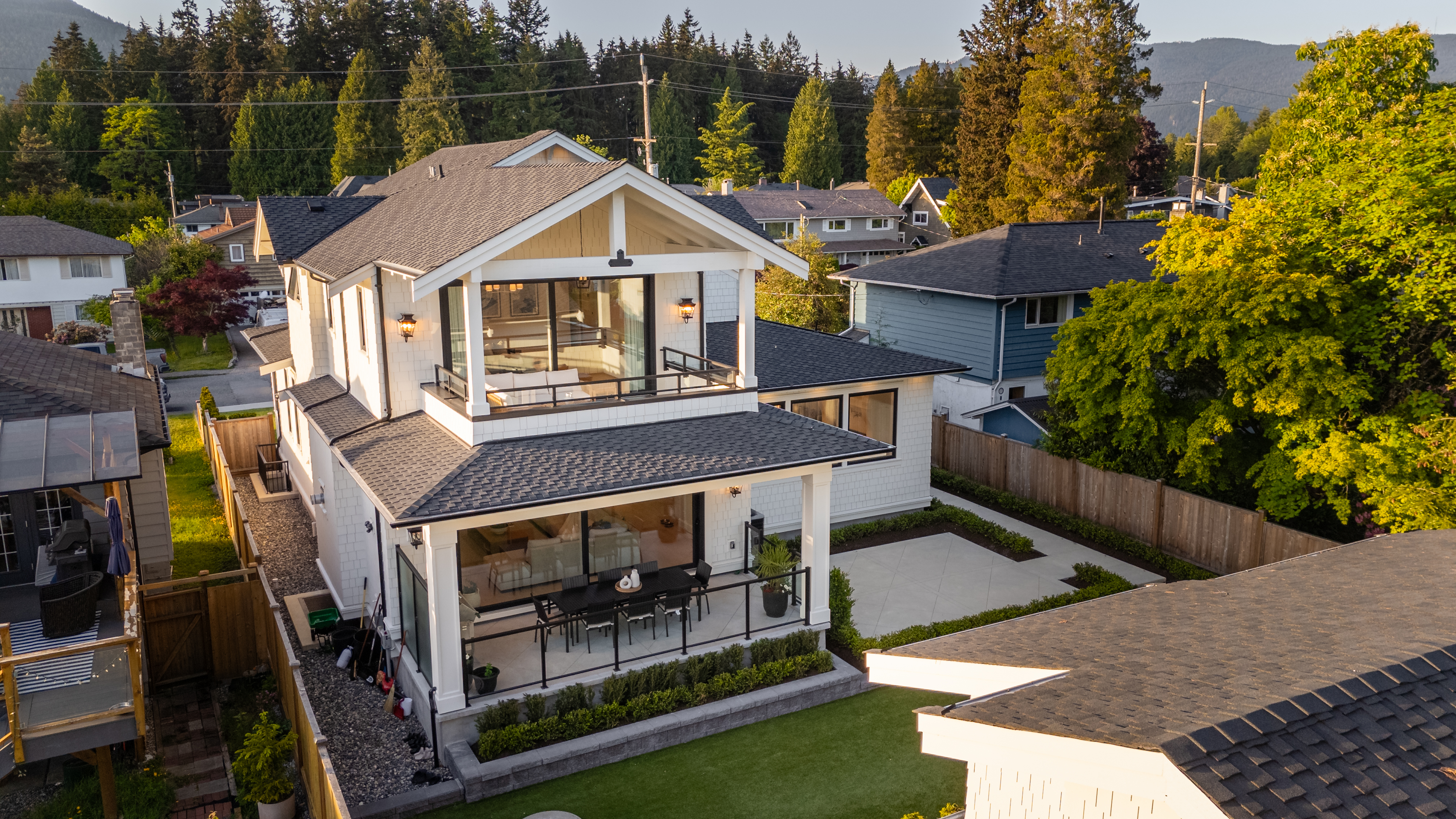 Stonnex roofing project &mdash; aerial perspective