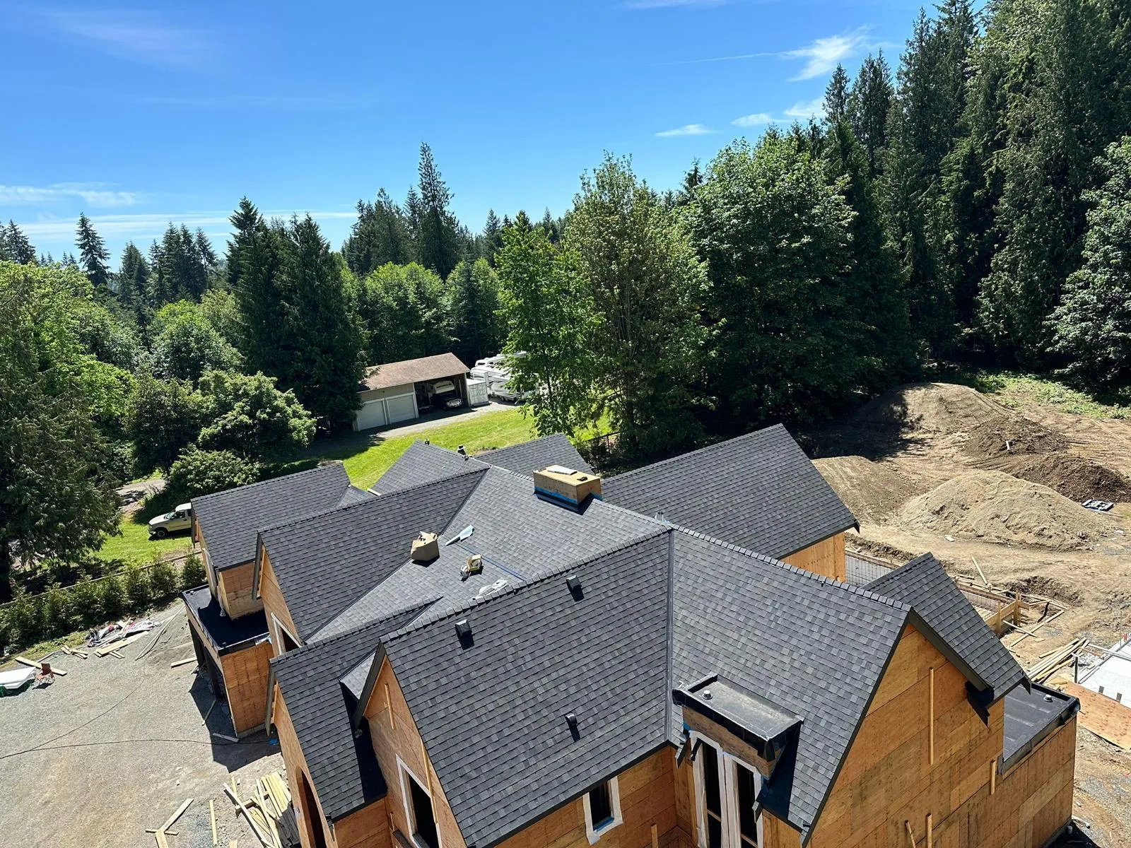 Completed reroofing Surrey